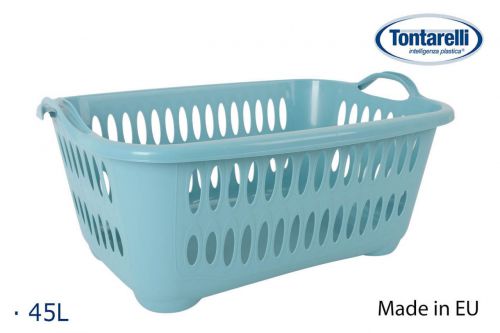 Cesto De Roupa Com Alças 45l Cover Line Azul