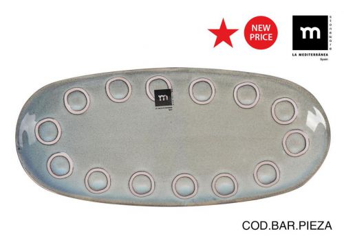 Bandeja Oval33x14.8cm Cinzenta Almudena Md — referência 4920217