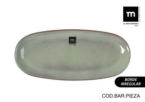 Fonte Oval 29x13.5x2.4cm Macarella Green Md