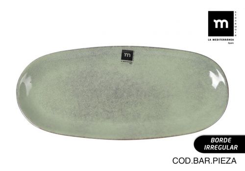 Fonte Oval 33x14.8x2.7cm Macarella Green Md