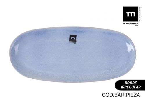 Fonte Oval 33x14.8x2.7cm Macarella Blue Md