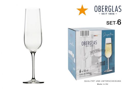 R26 Jogo De 6 Taças De Champanhe Oberglas 22cl