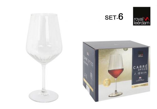 Conjunto De 6 Taças De Vinho 52cl Carre Optics — vista 1