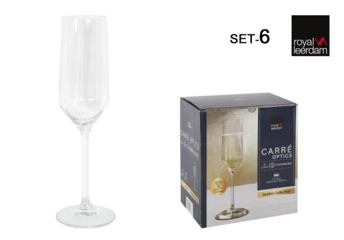 Conjunto De 6 Taças De Champanhe 225cl Carr+ Opt