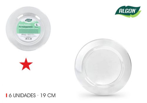 Prato De Plastico Transparente Algon — referência BA01054376380