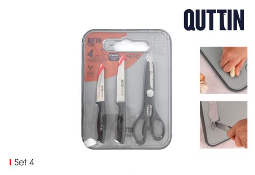 24set 4 Pc Cuchstijerastabla Cortar Nero