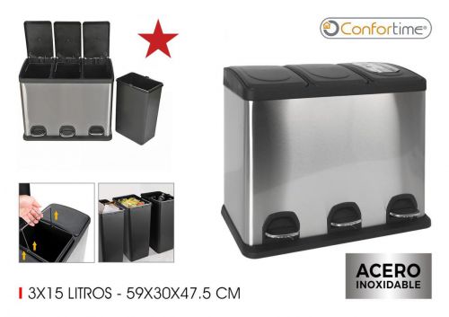 Contentor De Reciclagem Com Pedal Confortime — referência BE01093276419
