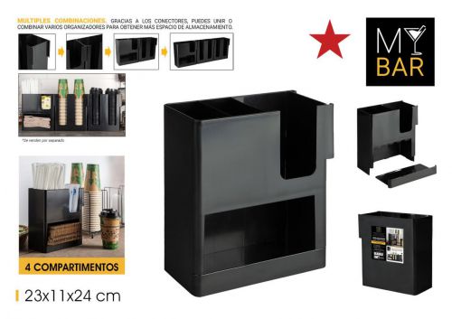 Organizador Copos Tampas Canudos My Bar