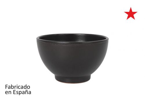 Y Bowl Desayuno 15x9cm Negro Mate C/Pie Azofra