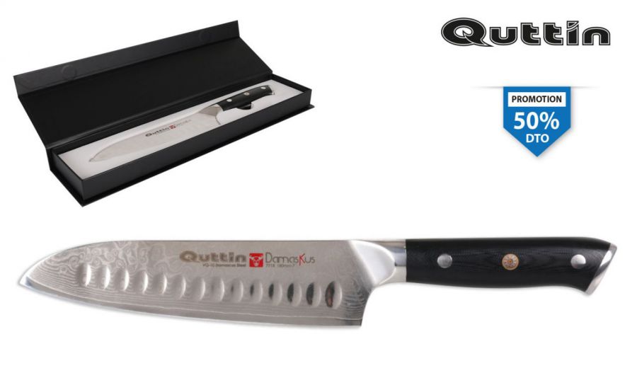 50 Santoku Faca Alveolo 18cm Damaskus