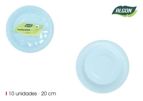 Set10 Placa De Cartao Azul Baby 20cm Algon — referência BA01054076988