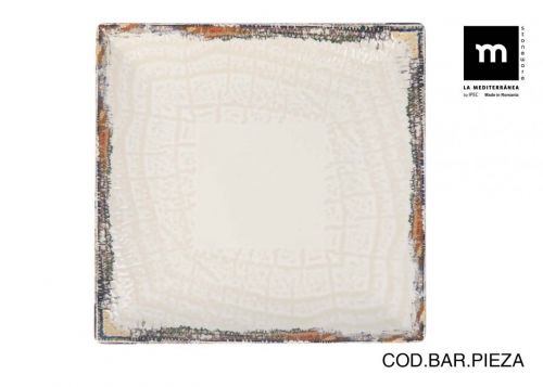 Prato Plano Brilhante Elite Albus 24x24 Cm