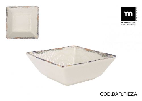 Prato Fundo Quadrado 13x13 Cm Albus Elite Gloss