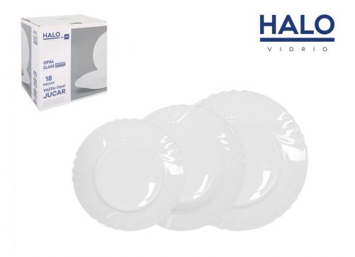 Conjunto De Jantar Halo Jucar Vermelho Opala 18 — vista 1