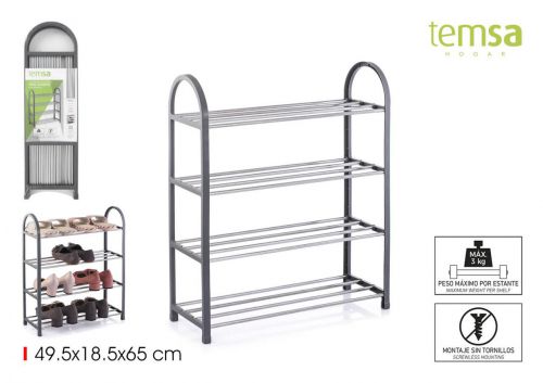 Sapateira Metal 4 Pisos Temsa