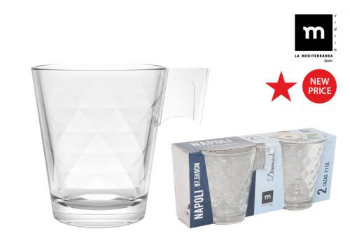 Yset 2 Tazas Café C/Leche 21cl Napoli Diamond — vista 1