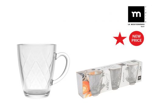 Conjunto De 3 X-Caras De Café Diamond De 90cc Nai — referência 111901031CG