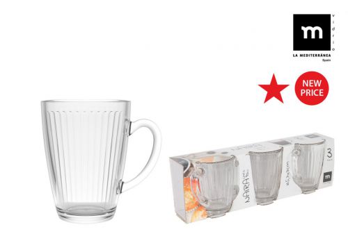 Conjunto De 3 X-Caras De Café De 90cc Com A Inscri