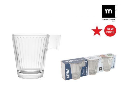 Y Set 3 Tazas Cafe 8 Cl Napoli Lineal — referência 829400159