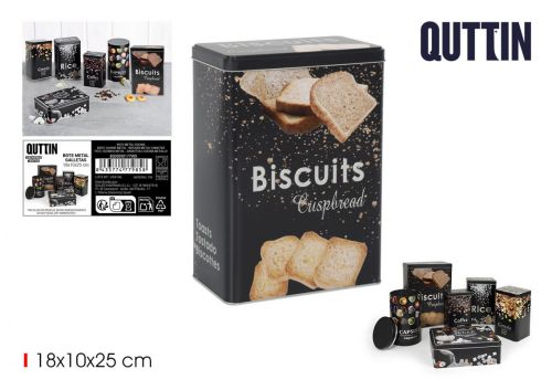 Lata De Metal Para Biscoitos Quttin