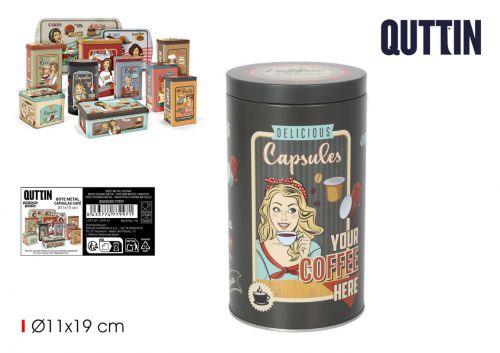 Capsulas De Cafe Em Frasco Metalico Quttin — vista 1