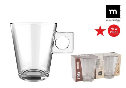 Y Set 2 Tazas Cafe C/Leche 21cl Lima Liso