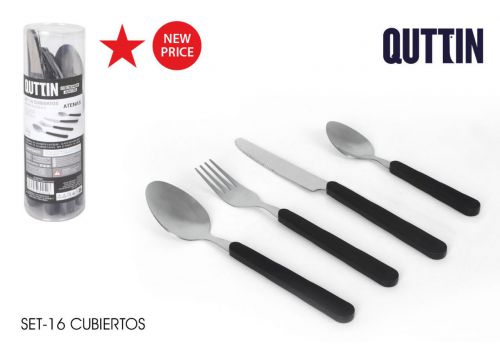 Yset 16pcs Cubiert.mango Plas. C/Tubo Qt Atena — vista 1