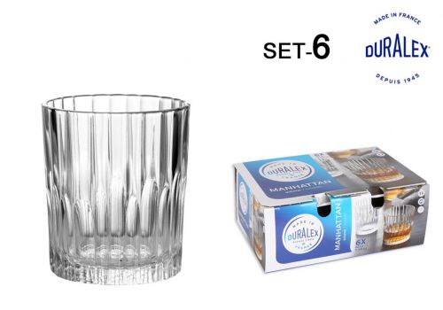 Set 6 Copos Transparente 22cl Manhattan — referência T03-1056ABC