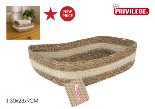 Ycesta Conica Mimbre Rec  30x23x9cm Privilege