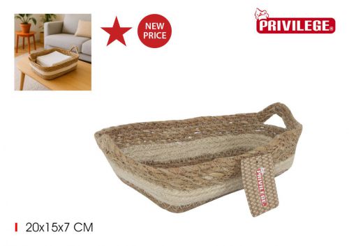 Y Cesta Conica Mimbre Rec.c/Asa 20x15x7cm
