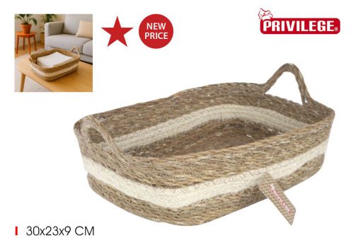 Ycesta Conica Mimbre Rec.c/Asa 30x23x9cmprivil — vista 1