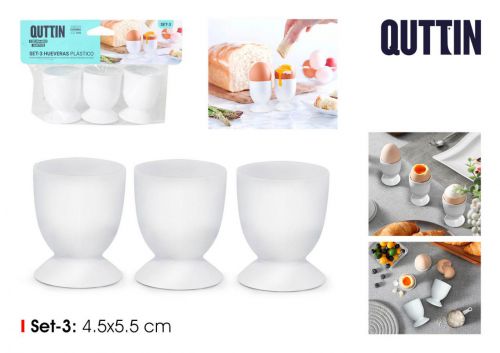 Set3 Copos De Plastico Para Ovos Quttin