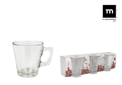Conjunto De 3 X-Caras De Café Expresso 85cc Segre