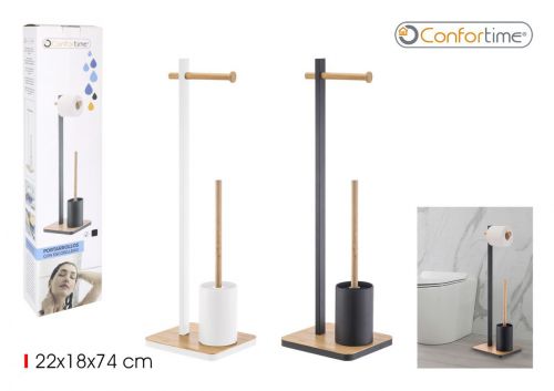 Suporte Para Rolos De Papel Higienico Com Pinceis — referência BY01093378360