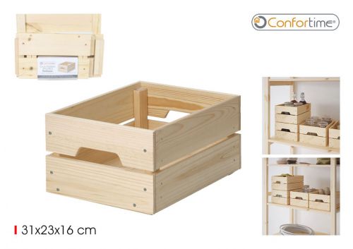 Y Caja Madera Apilable 31x23x15cm Confortime — vista 1