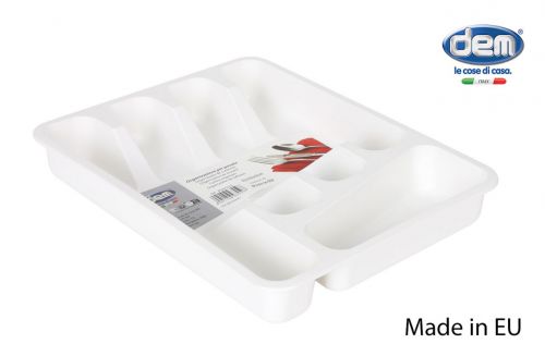 Organizador De Talheres Branco Com 5 Compartimento