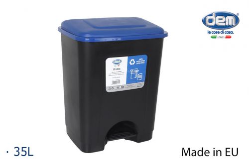 Balde Com Pedal Ecoponto 35l Caixa Azul — vista 1
