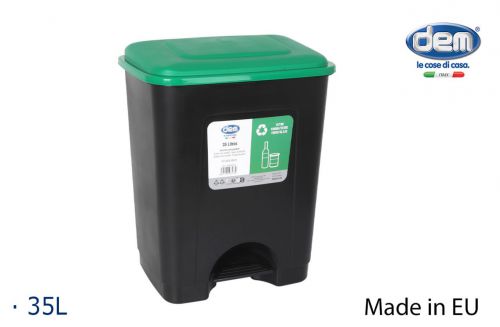 Balde Com Pedal Ecoponto 35l Vidro Verdeoliva — vista 1