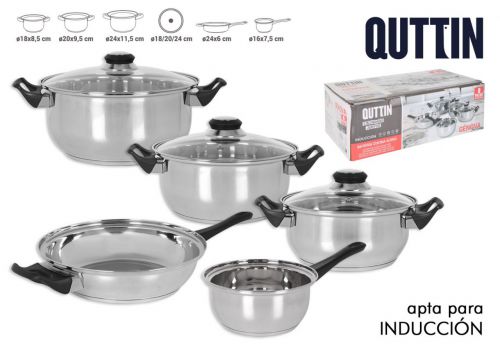 Conjunto De Panelas De Induçço Em Aço Inoxidável D — referência QT-4910208INE