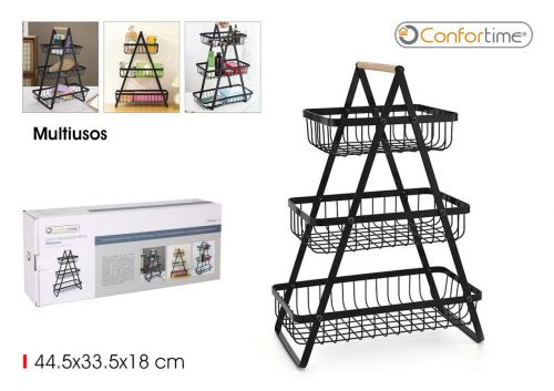 Cesto De Arrumaçao Metalico De 3 Niveis Confortime — vista 1