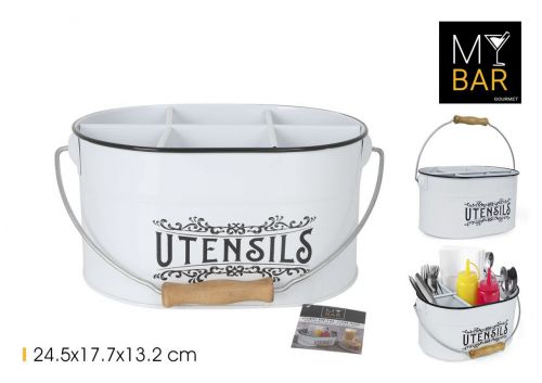 Organizador De Mesa Com Balde Metalico My Bar — referência BY01011078754