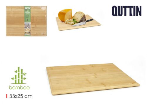 Tabua De Cortar E Servir Em Bambu Quttin