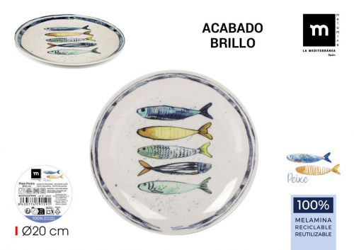 Prato Sobremesa Melamine La Mediterranea