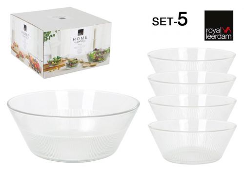 Prj Set 5 Pcs Ensaladera + 4 Bowl Rayo