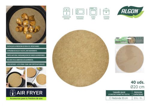 144 Base De Papel Para Airfryer Algon