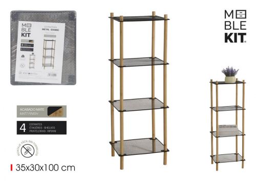 Estanteria Metalbambu Moblekit