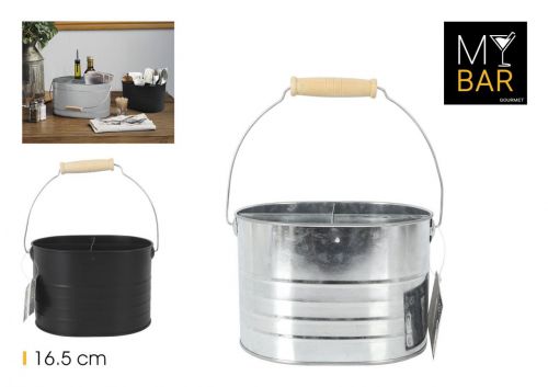 Organizador De Mesa Com Balde Metalico My Bar — referência BY01011078722