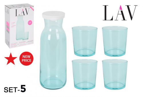 Fonbdg.2191 Conjunto De Jarra De 12 L C/T + 4 C