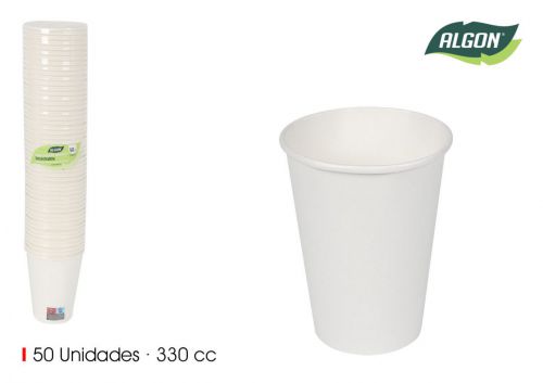 Set50 Copo De Cartao Branco 330cc Algon — referência BA01054077037