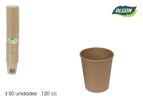 Set50 Copo De Cartao Kraft 120cc Algon